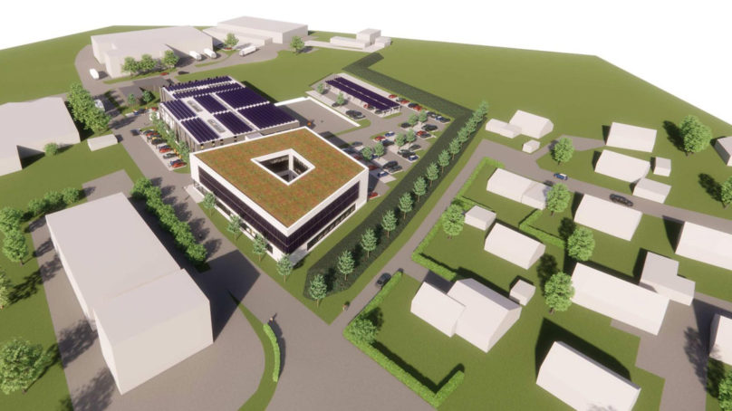 Visualisierung vom Neubau des ENRW-Gebäudes